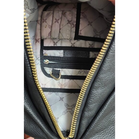 Aimee Kestenberg Tamitha Black leather Backpack with Gold Zipper - Picture 8 of 11